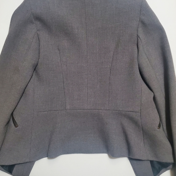 Zara FRF Collection Dark Grey Blazer--Single Button, Zippered Pockets,Size Small - Picture 6 of 7
